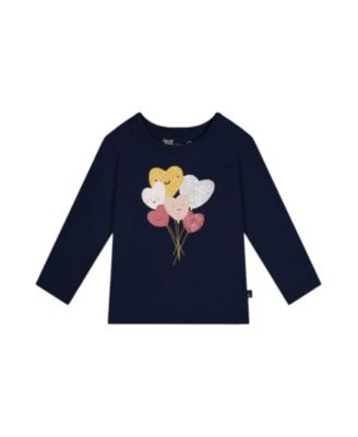 Girls' Organic Cotton Heart Balloon Long Sleeve T-Shirt - Little Kid