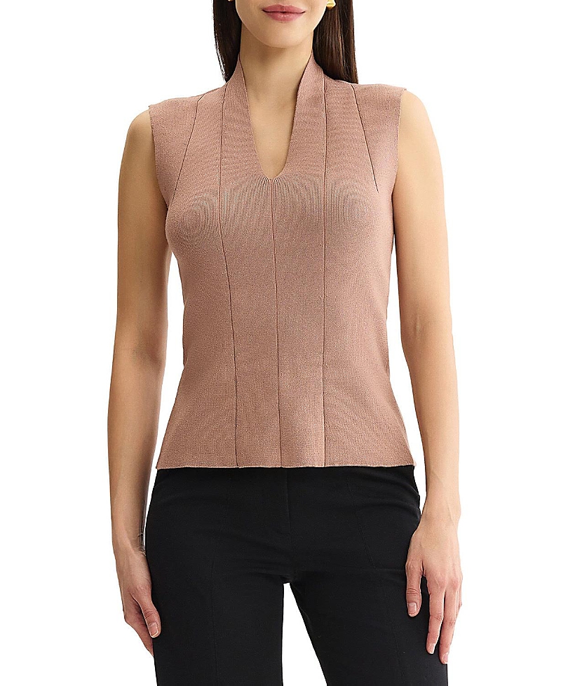 Misook V-Neck Princess Seam Tank