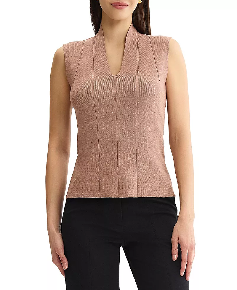 Misook V-Neck Princess Seam Tank