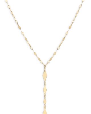 Lana 14K Yellow Gold Alternating Kite Link Lariat Necklace, 18