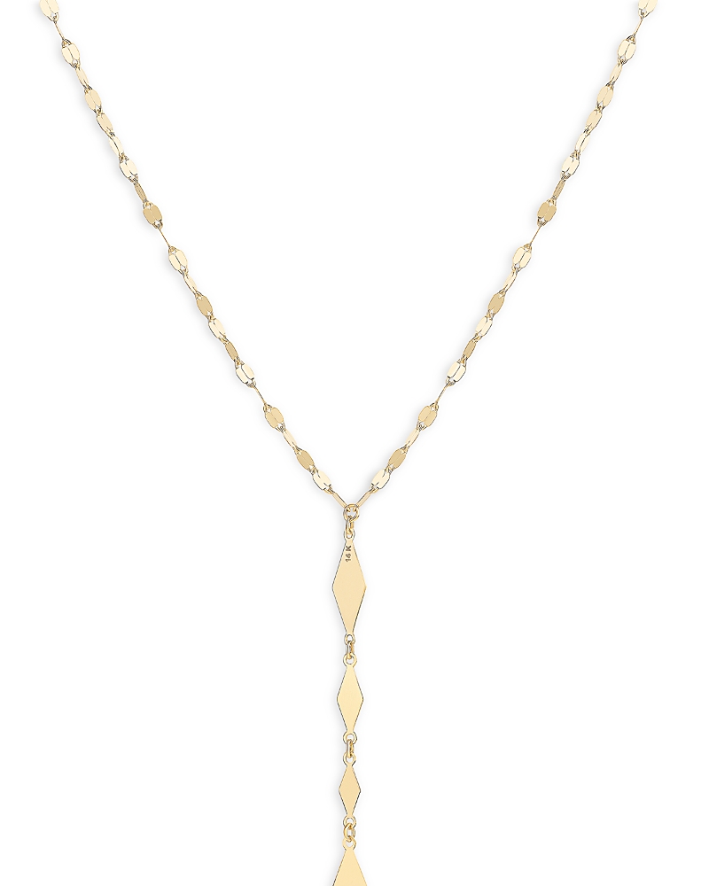 Lana 14K Yellow Gold Alternating Kite Link Lariat Necklace, 18