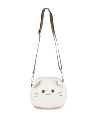  Girls' Cat Face Adjustable Strap Zipper Bag - Big Kid