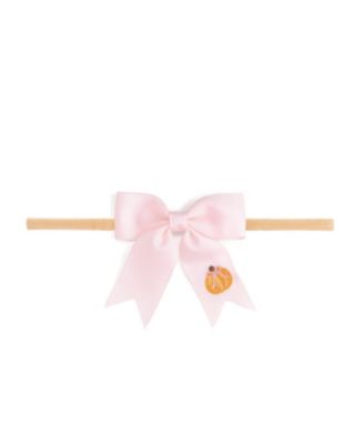Girls' Pumpkin Embroidered Bow Baby Headband - Baby