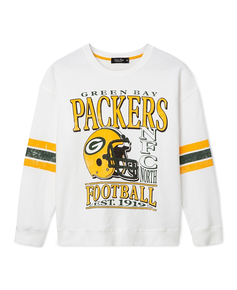 Junk Food Clothing Women's Green Bay Packers Oversized Striped Fleece