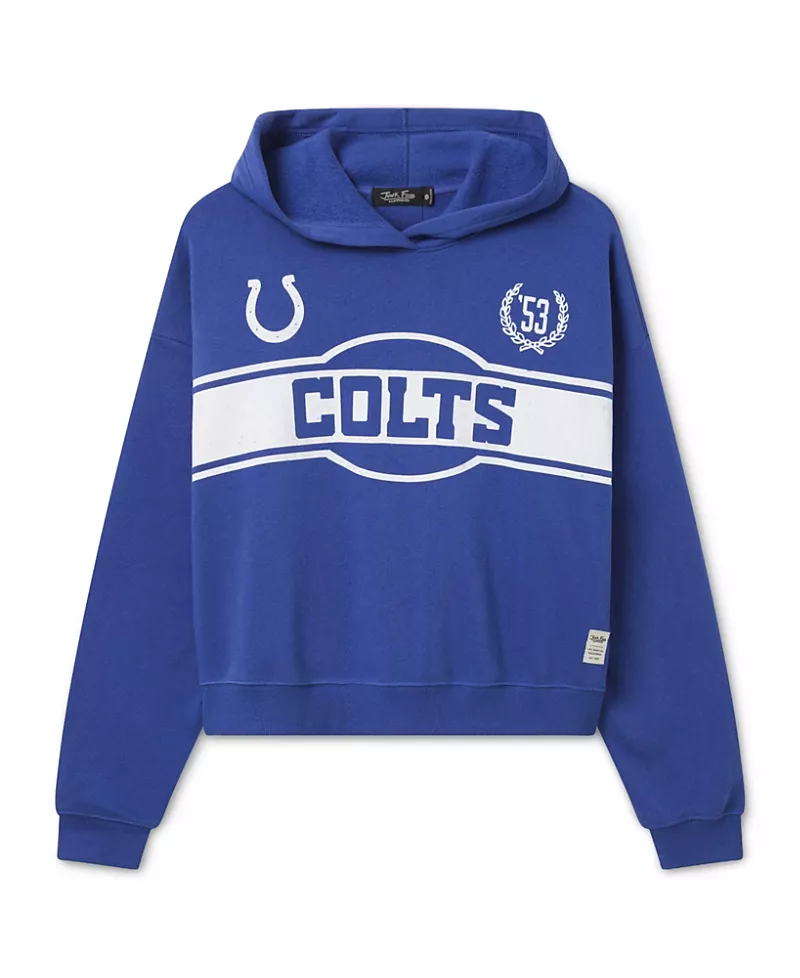 Junk Food Clothing Women's Indianapolis Colts Oversized Crop Hoodie