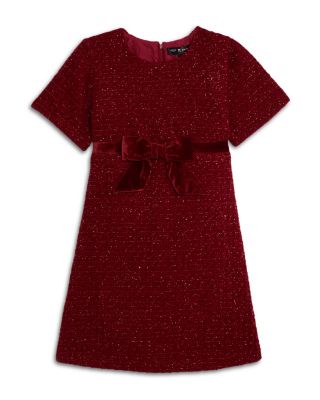 Girls' Short Sleeved Bow Waist Dress, Big Kid - Exclusive