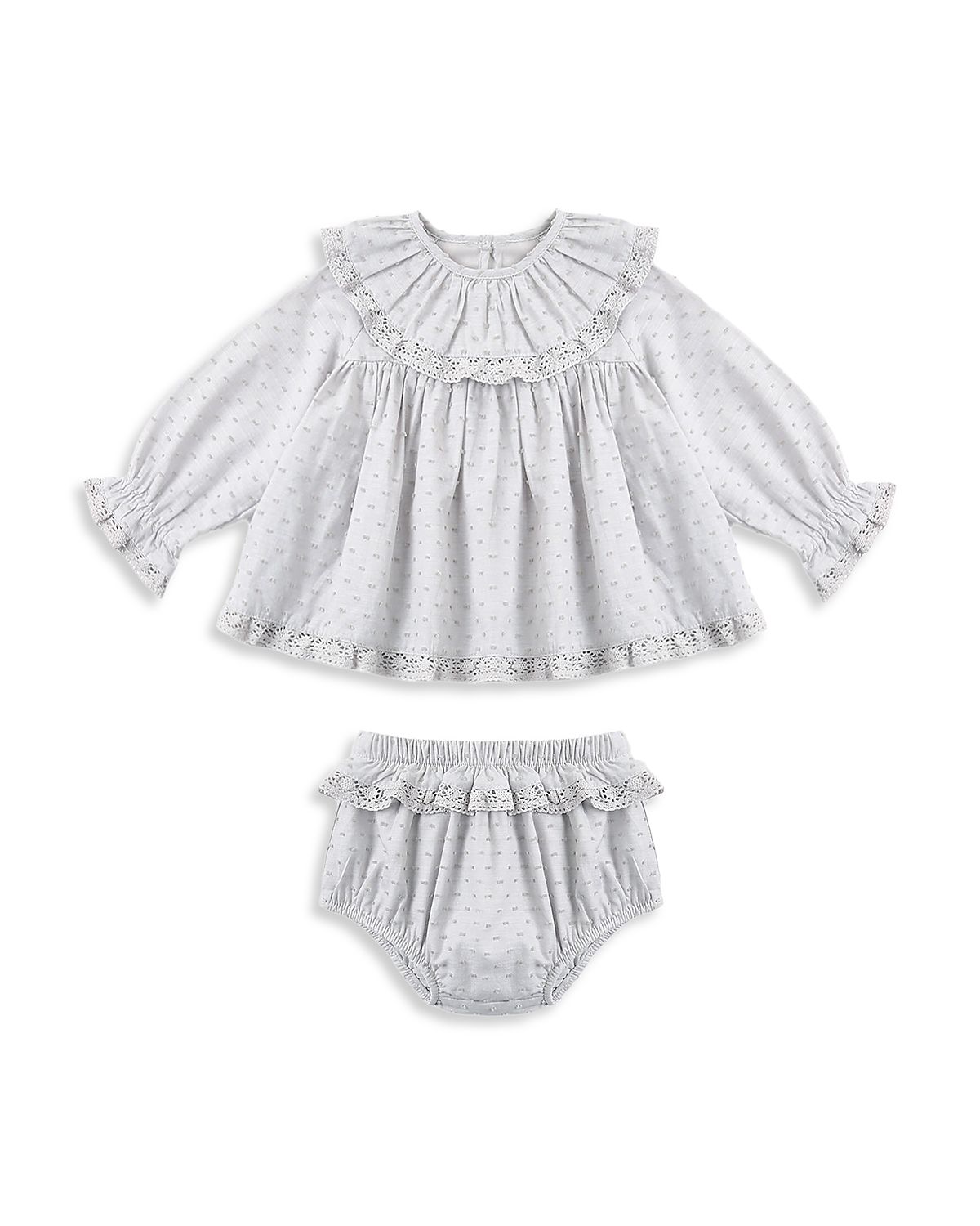 Rylee + Cru Girls' Rori Lace Trim Dress Set - Baby