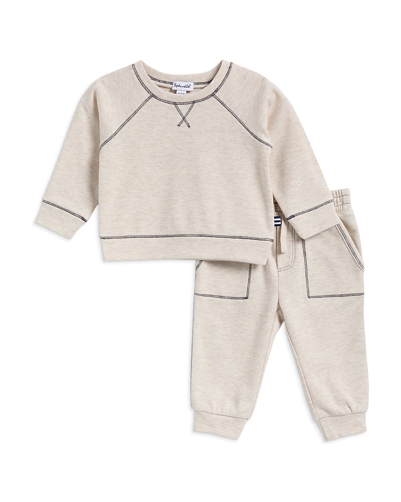 Splendid Boys' Canyon Cutie Top & Joggers Set - Baby In Oat Heather