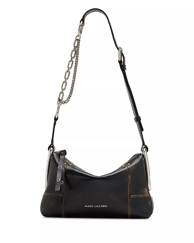 Marc Jacobs Scene Medium Studded Distressed Leather Shoulder Bag