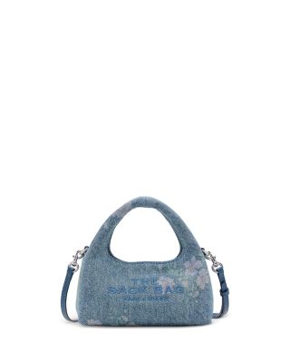Marc Jacobs The Sack Micro Antique Floral Denim Crossbody