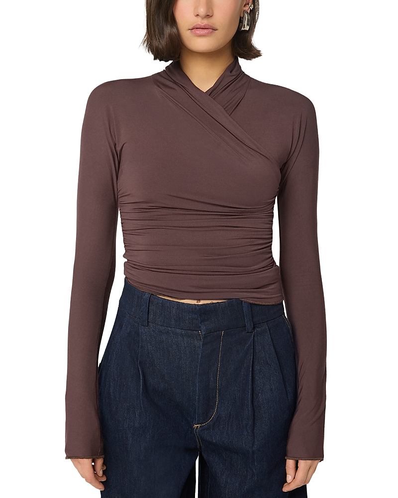 The Line By K Felix Ruched Long Sleeve Top