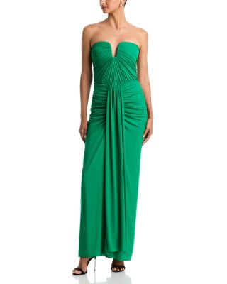 Mathea Strapless Ruched Gown