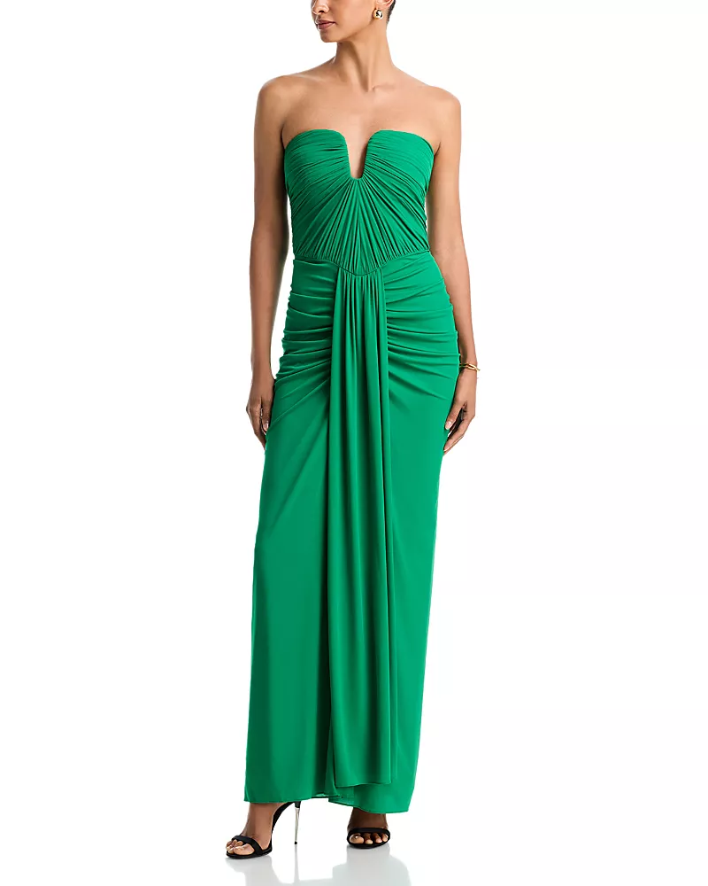 Bcbgmaxazria Mathea Strapless Ruched Gown