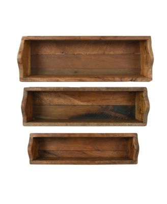  Found Wood Keepsake Boxes, Set of 3