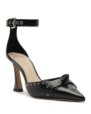Women's Clarita 85 Leather Eyelet Ankle Strap Pumps