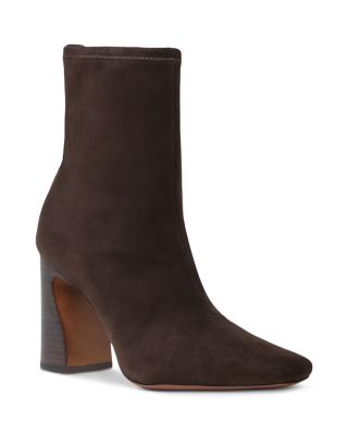 Women's Leather High Heel Ankle Boots