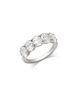 Luxe Collection Certified Lab Grown Diamond Oval Cut Ring in 14K White Gold, 2.5 tcw