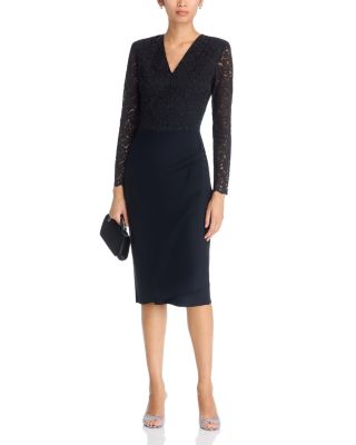 Maode Lace Bodice V Neck Dress