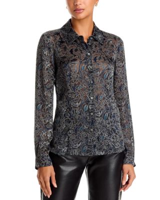 Desano Printed Satin Shirt