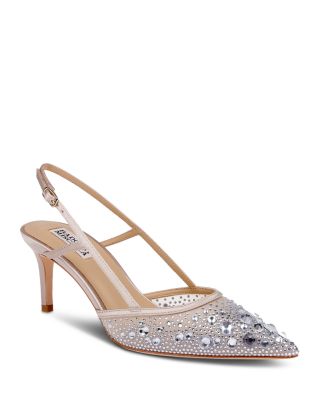 Women's Reem Embellished Satin Slingback Pumps