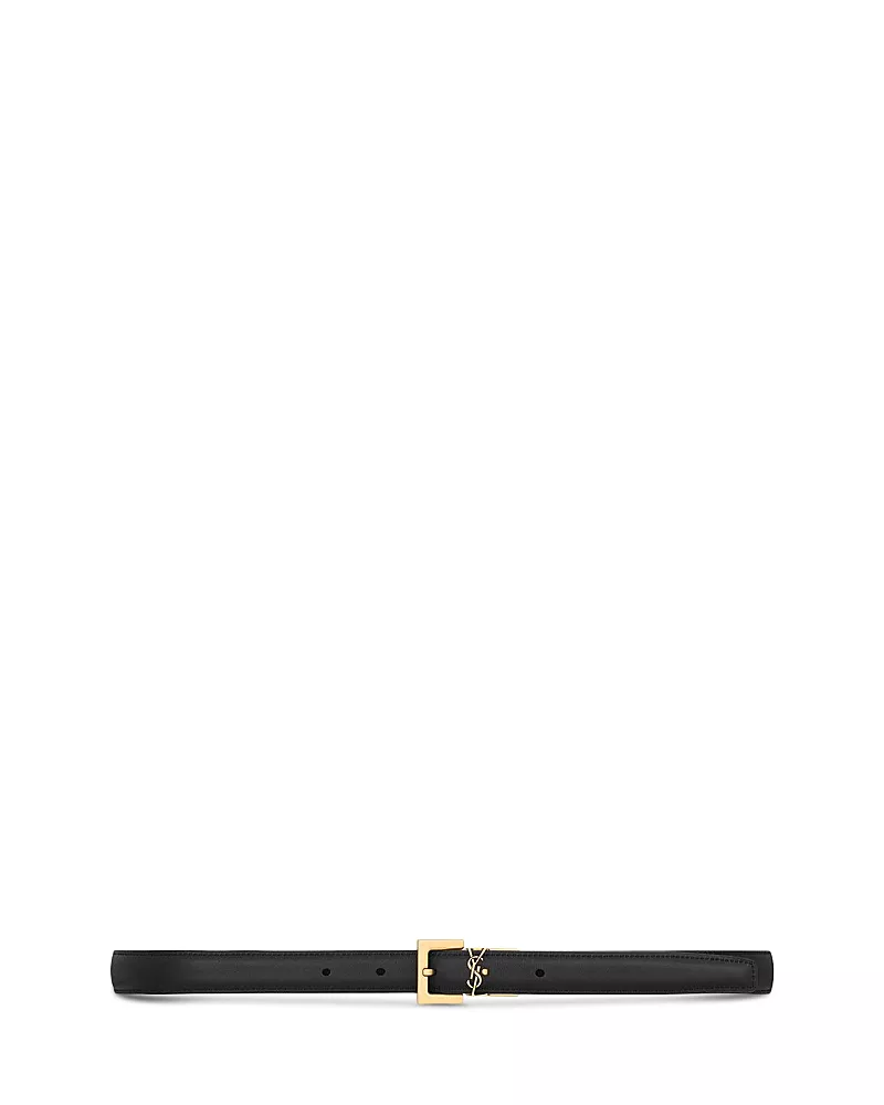 Saint Laurent Cassandre Thin Reversible Belt