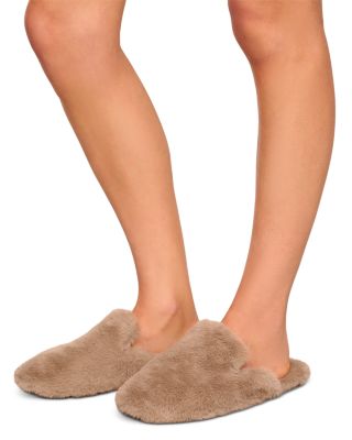 Plush Faux Fur Mule Slippers