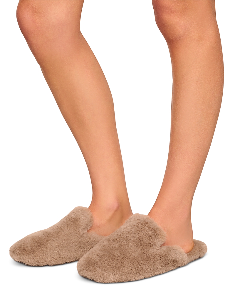 Eberjey Plush Faux Fur Mule Slippers