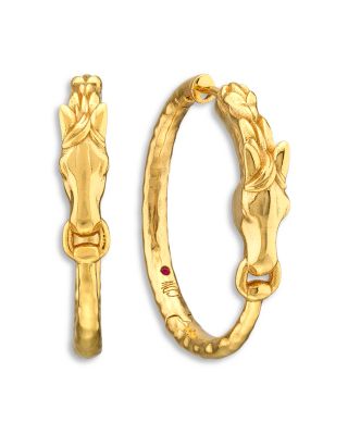 Capucine De Wulf Equestrian Horsehead Hoop Earrings