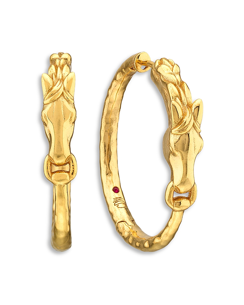 Capucine De Wulf Equestrian Horsehead Hoop Earrings · OS