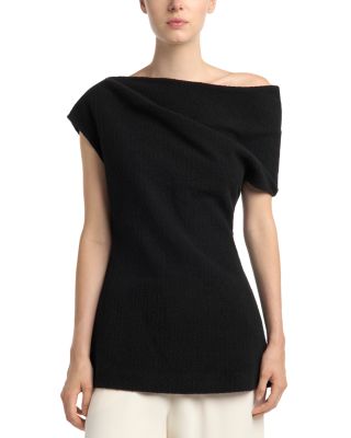 Cotton Asymmetric Neck Top