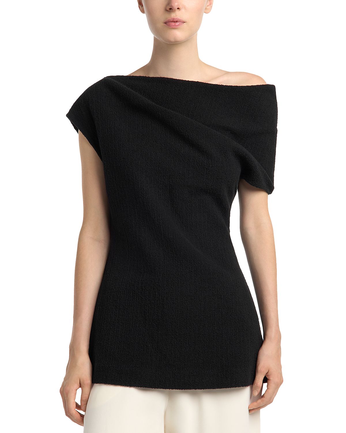 Toteme Cotton Asymmetric Neck Top