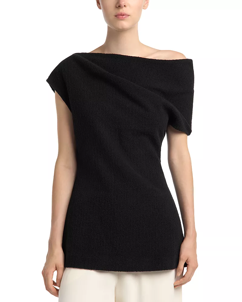 Toteme Cotton Asymmetric Neck Top