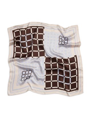 Pop Geometric Silk Scarf