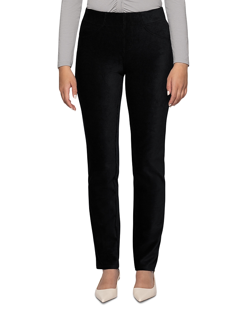 Hue Classic Corduroy Soft Stretch Knit Leggings In Black
