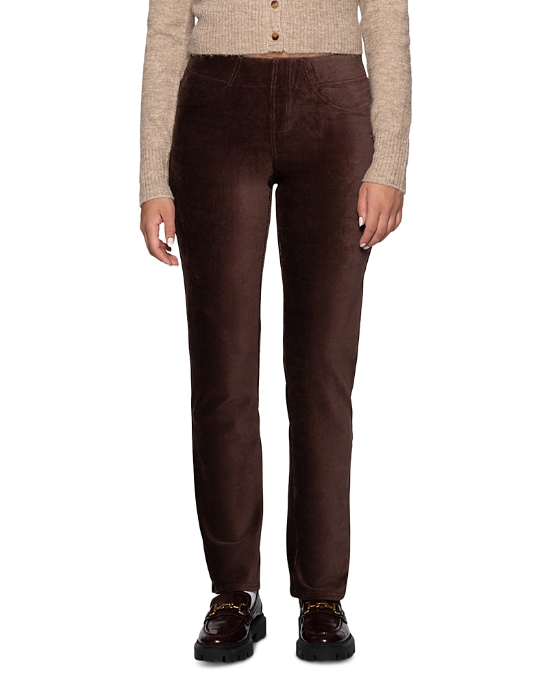 Hue Classic Corduroy Soft Stretch Knit Leggings In Coffee
