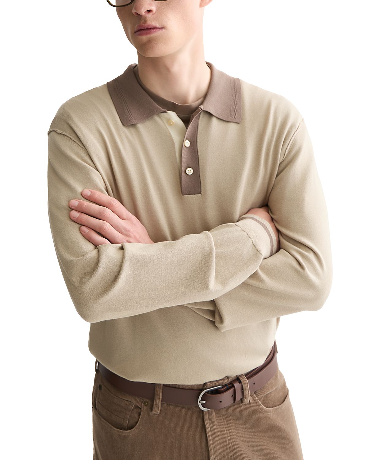 Scotch & Soda Retro Knit Contrast Placket Polo Shirt
