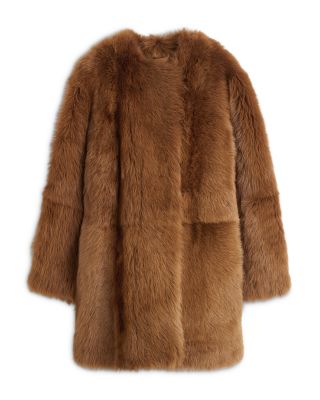 Silky Shearling Fur Coat