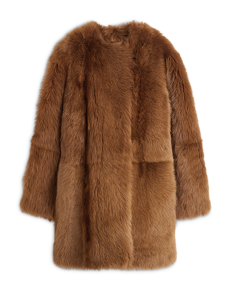 Toteme Silky Shearling Fur Coat