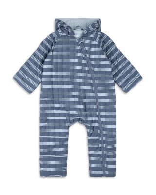 Boys' Striped Quilted Hooded Bunting Playsuit Coverall - Baby