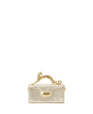 Pencil Cat Nano Bag In Crackled Metallic Leather