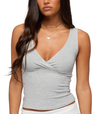 Edikted Lalisa V Neck Ribbed Tank Top