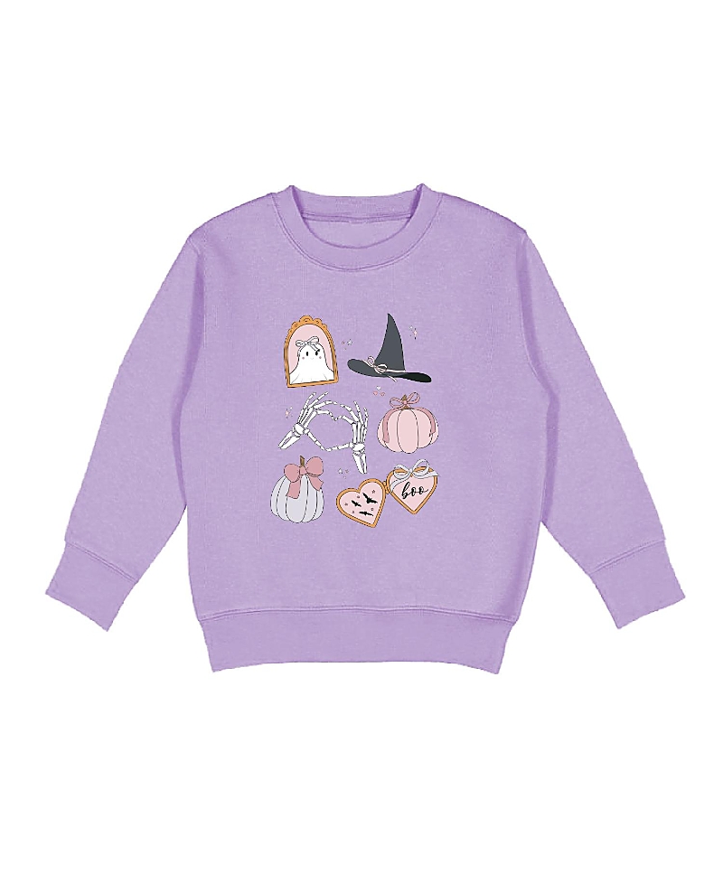 Sweet Wink Girls' Spooky Girlie Halloween Sweatshirt - Big Kid