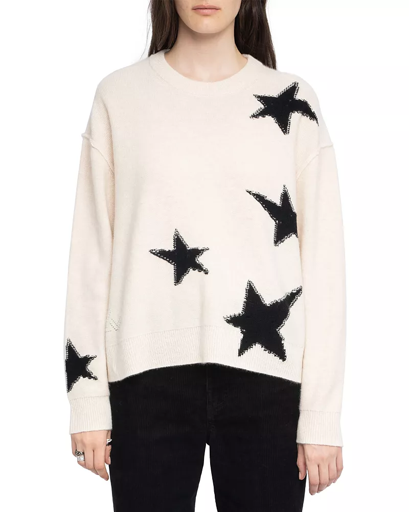 Zadig & Voltaire Markuz Ws Stars Graphic Cashmere Sweater
