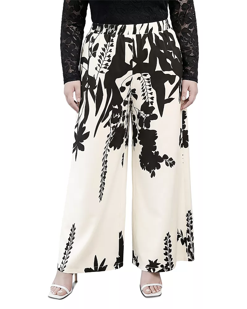 standards & practices Plus Abstract Print Wide Leg Pants
