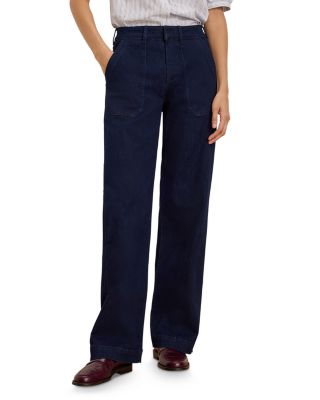 Petite Highland High Rise Wide Leg Jeans in Midnight