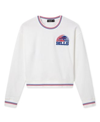  Women's NFL Buffalo Bills Cropped Striped Rib Fleece