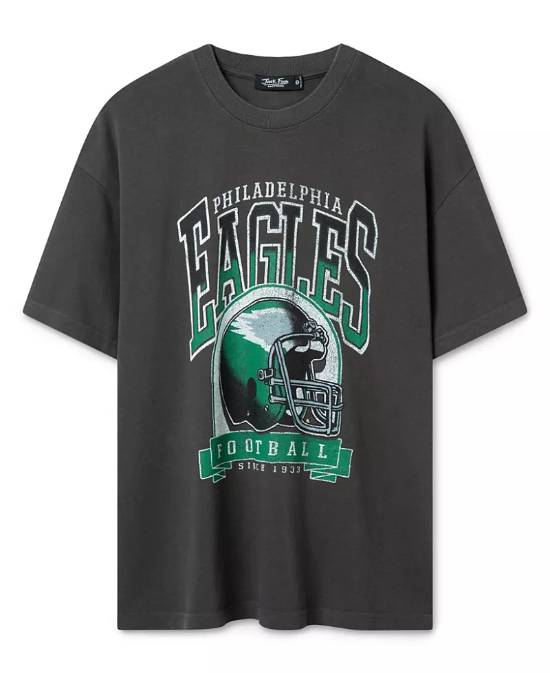 Junk Food Clothing Unisex Philadelphia Eagles Varsity Heavy Weight Tee