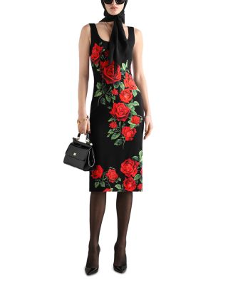 Rose Charmeuse Sheath Dress