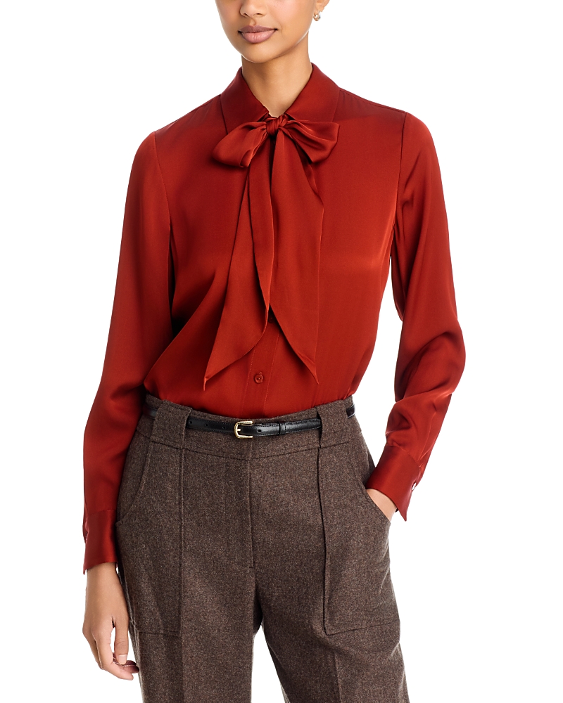 Elie Tahari The Solana Silk Stretch Blouse