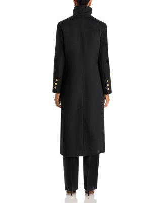 Stand Collar Button Front Coat - thumbnail 4